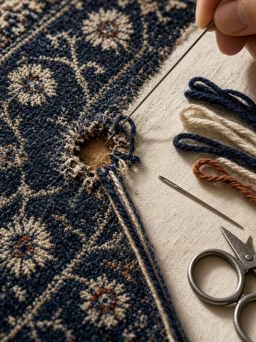 Persian rug repair