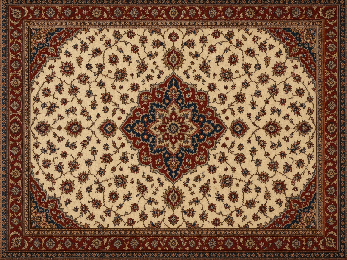 Persian rug after stain removal